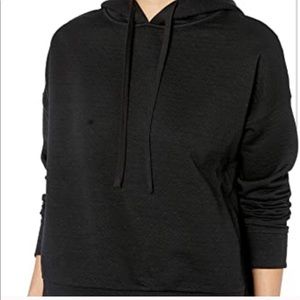 ALo Yoga Black Textured Graphic Hoodie